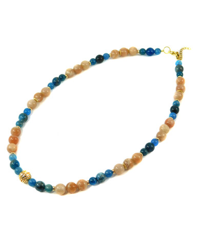 Necklace "Mirabella" Solar stone, Apatite