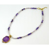 Necklace &quot;Silk&quot; Amethyst, Kunzite