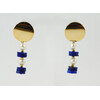 Earrings &quot;Prosecco&quot; Lapis lazuli, Pearls