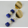 Earrings &quot;Prosecco&quot; Lapis lazuli, Pearls