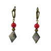 Earrings &quot;Alison&quot; Coral, Heliotis