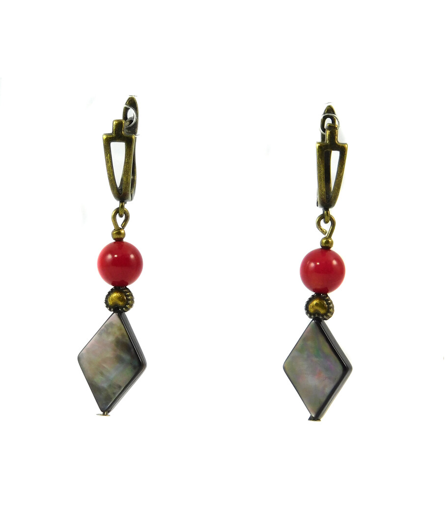 Earrings "Alison" Coral, Heliotis