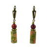 Earrings &quot;Tendency&quot; Coral, Jasper