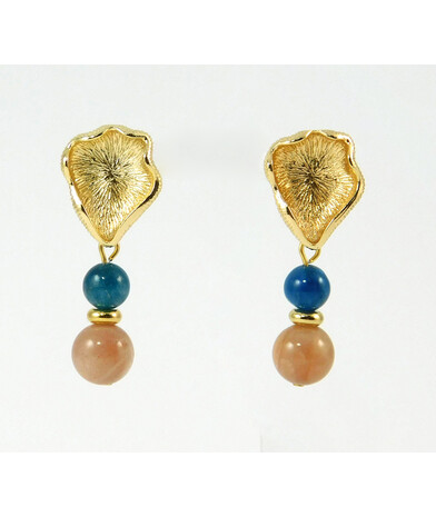 Earrings "Mirabella" Sunstone, Apatite