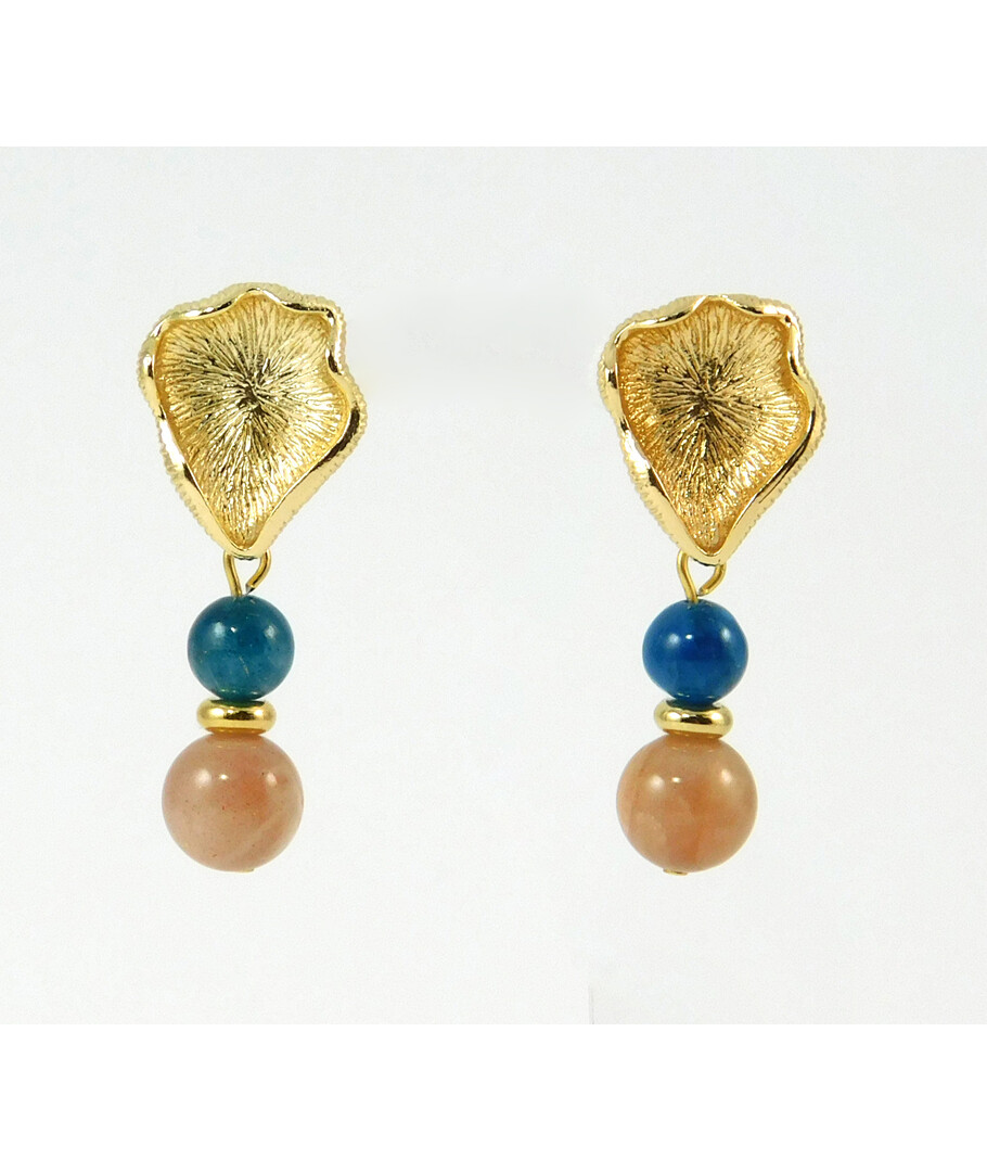 Earrings "Mirabella" Sunstone, Apatite