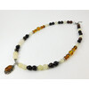 &quot;Solar&quot; necklace Amber, Agate, Onyx