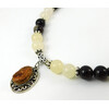 &quot;Solar&quot; necklace Amber, Agate, Onyx