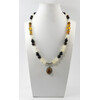 &quot;Solar&quot; necklace Amber, Agate, Onyx