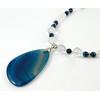 &quot;Adara&quot; necklace Rock crystal, Cat&#039;s eye, Agate pendant