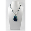 &quot;Adara&quot; necklace Rock crystal, Cat&#039;s eye, Agate pendant