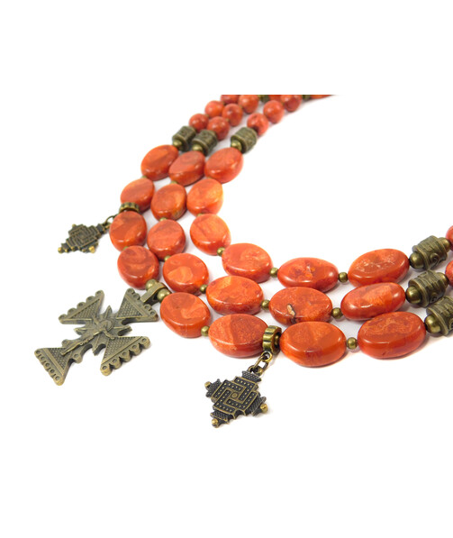 Necklace "Budapest" Sponge coral