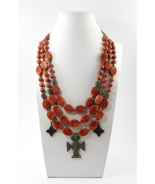 Necklace "Budapest" Sponge coral