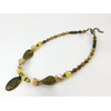 Necklace &quot;Karakum&quot; Mother of pearl, citrine, jasper