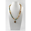 &quot;Solar&quot; necklace Amber, Zoisite, Solar stone