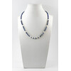 Necklace &quot;Sabina&quot; sodalite, lapis lazuli, pearls, silver