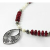 Necklace &quot;Nimue&quot; Mother of pearl, Coral