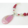 &quot;Adara&quot; necklace Synthetic moonstone, Quartz, Agate pendant