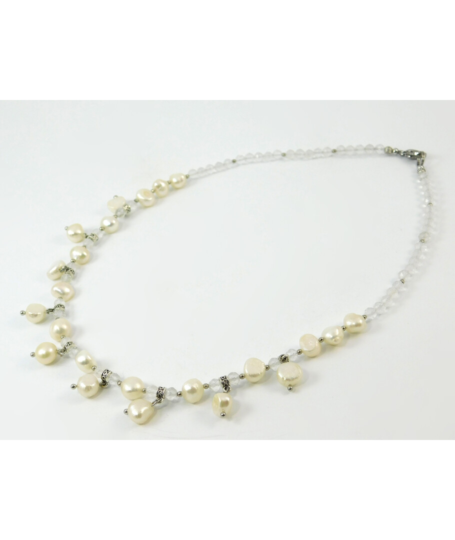 Pearl "Angel" necklace, Rock crystal