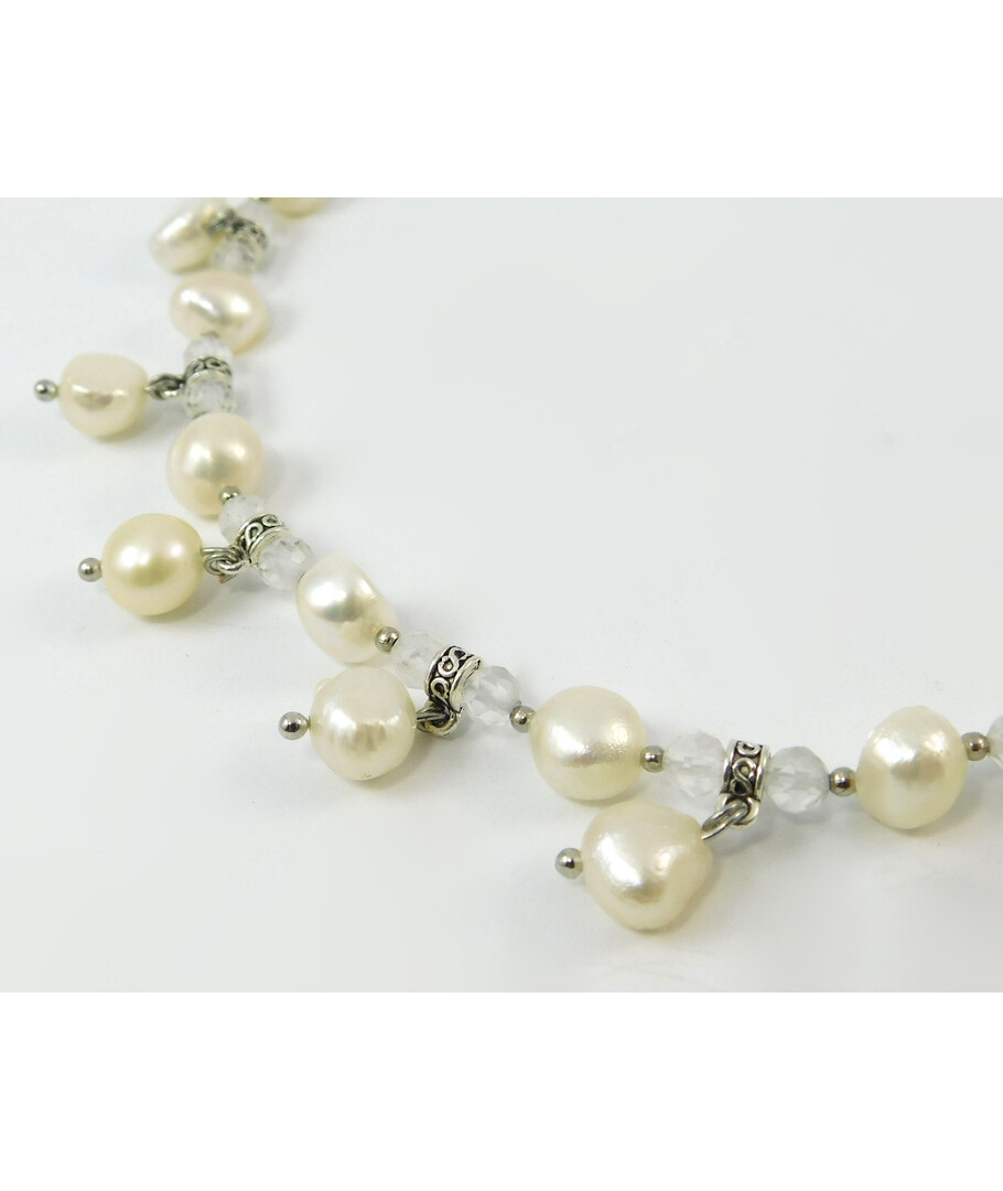 Pearl "Angel" necklace, Rock crystal