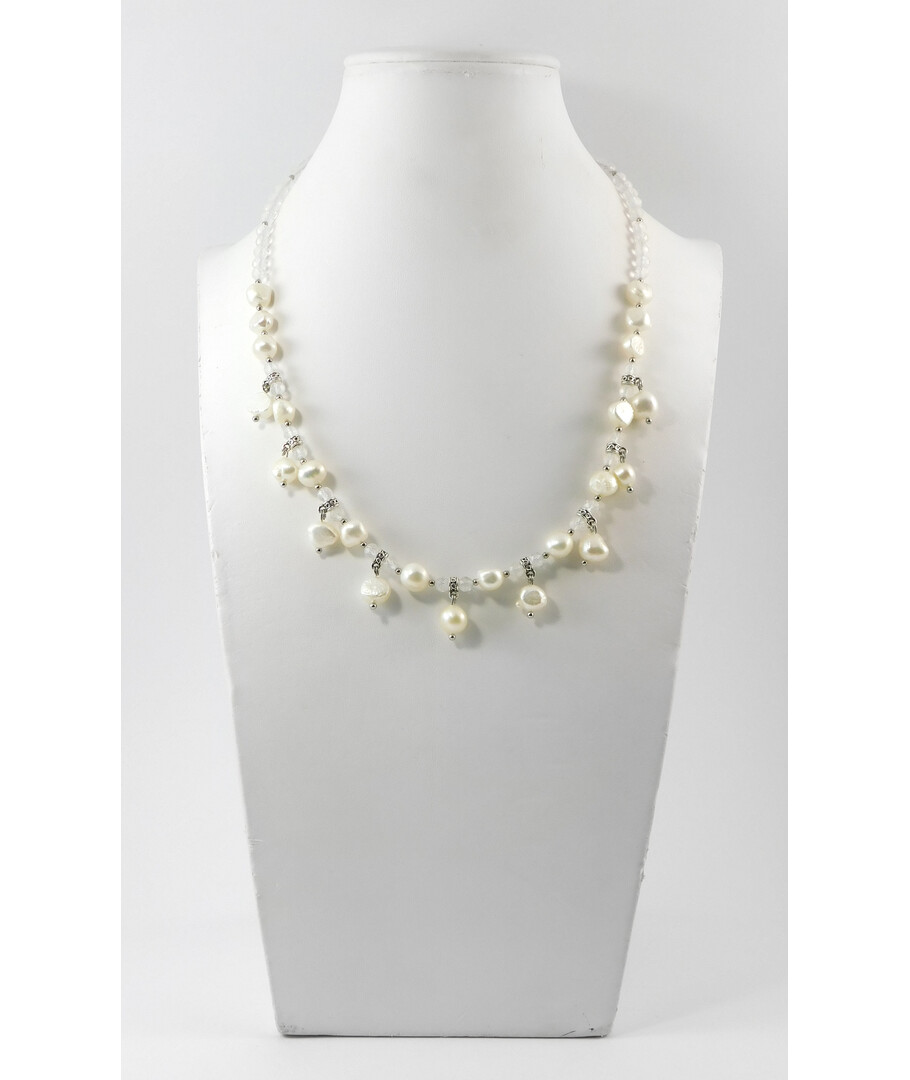 Pearl "Angel" necklace, Rock crystal