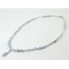 Necklace &quot;Cello&quot; Sapphire, Rock crystal, silver