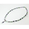 Necklace &quot;Cello&quot; Apatite, Amethyst, Fluorite, silver