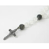 Rosary for prayer Selenite, Labrador, silver