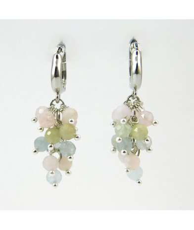 Earrings "Grape" Morganite