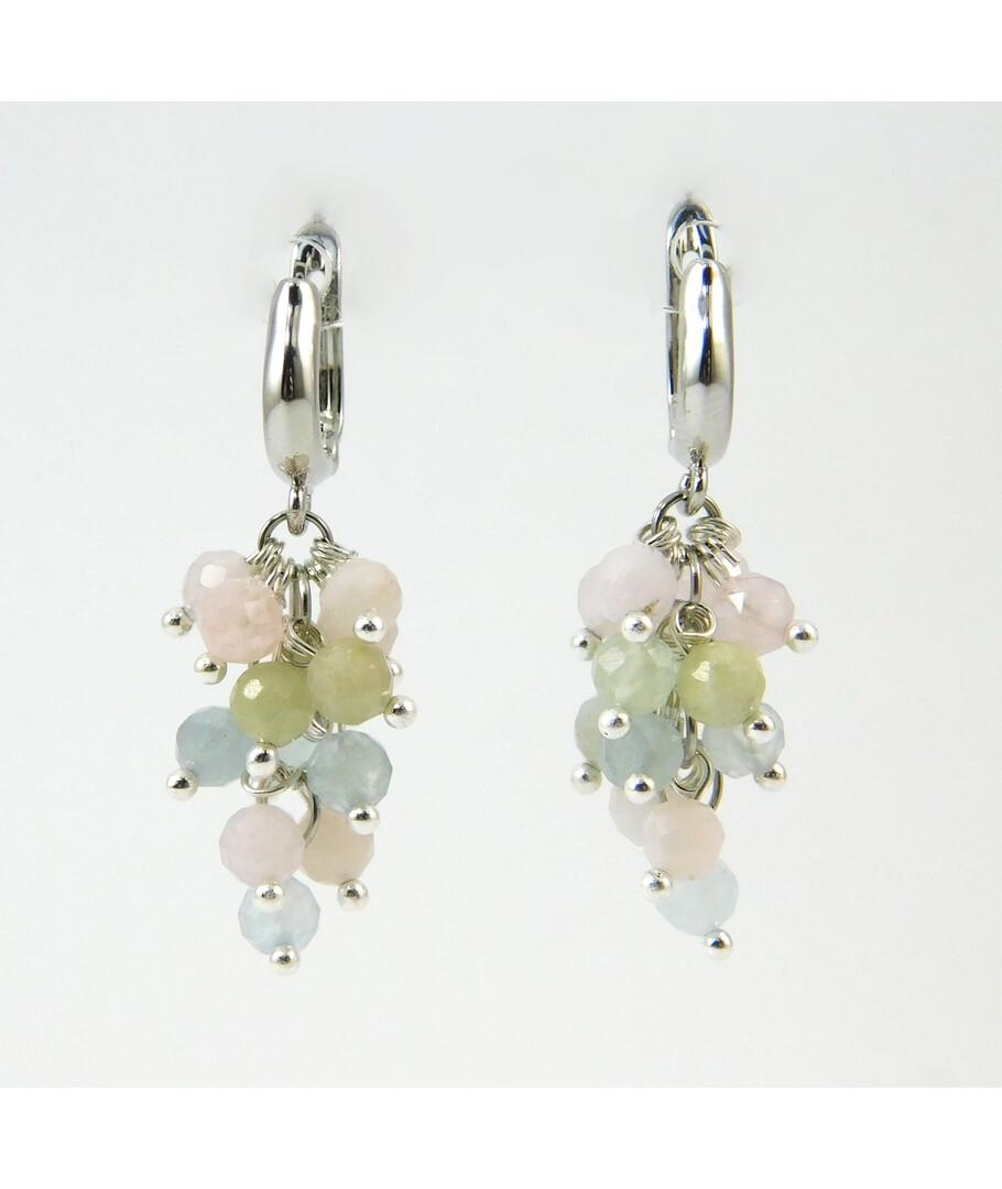 Earrings "Grape" Morganite