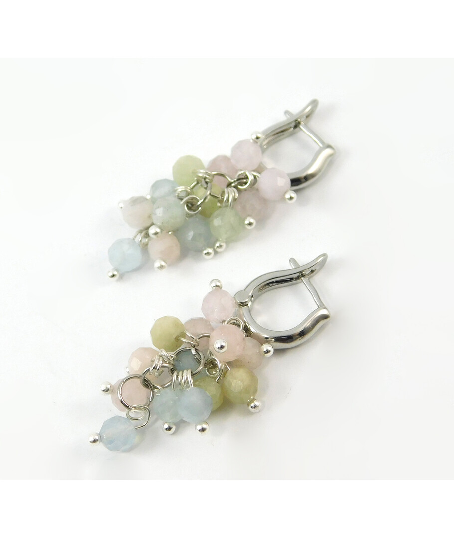 Earrings "Grape" Morganite