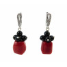 Earrings "Wolf Berries" Coral, Agate