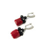 Earrings &quot;Wolf Berries&quot; Coral, Agate