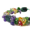 Bracelet &quot;Summer mallows&quot; Agate, Amethyst, Citrine, Jadeite crumb