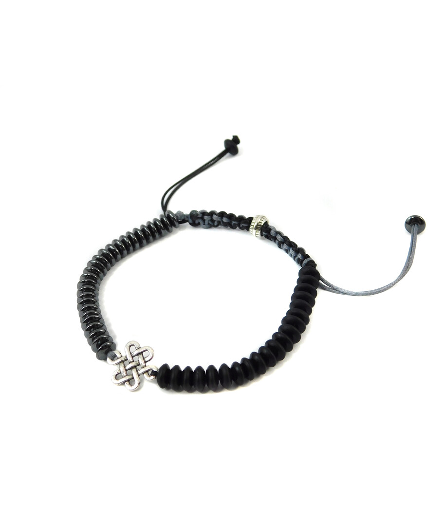 Shambhala bracelet "Boyan" Shungite press, Hematite