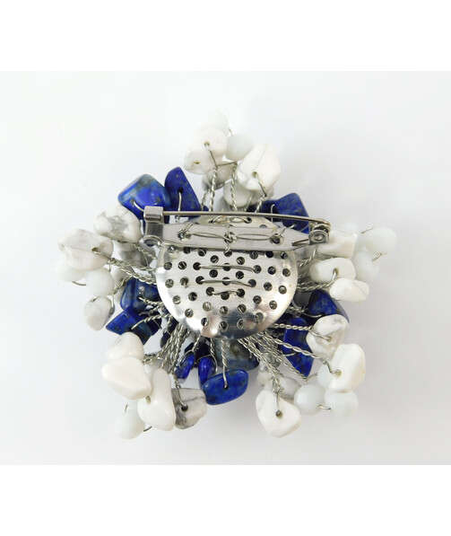 Brooch "Heaven's Kiss" Kahalong, lapis lazuli