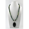 Necklace &quot;Green Eye&quot; Mossy agate