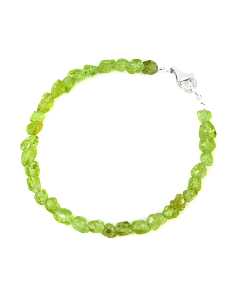 Chrysolite bracelet, silver