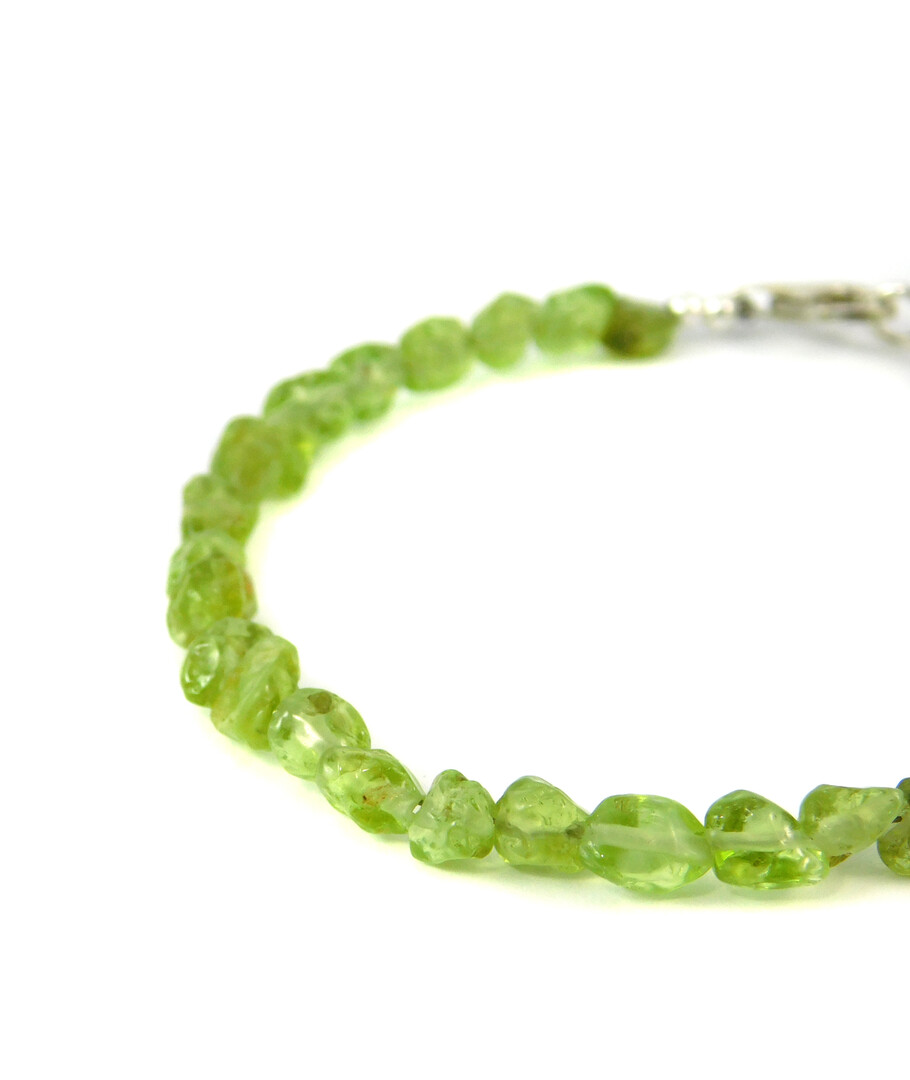 Chrysolite bracelet, silver