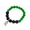 Bracelet &quot;Green Dragon&quot; Shungite Press, Chrysoprase