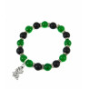 Bracelet "Green Dragon" Shungite Press, Chrysoprase
