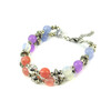 Bracelet &quot;Hutsul Motifs&quot; Chalcedony, Synthetic Moonstone, Aquamarine, Amethyst