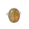 Sun stone ring, silver