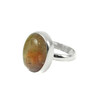 Sun stone ring, silver