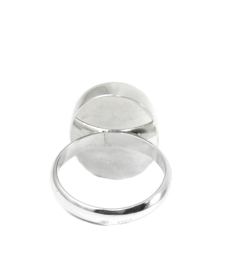 Sun stone ring, silver