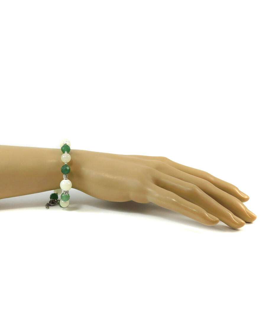 Bracelet "Mangold" Mother-of-pearl, Jade, Onyx