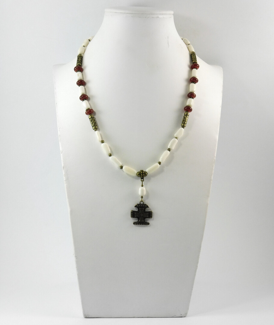 Necklace "Chani" Carnelian, Coral