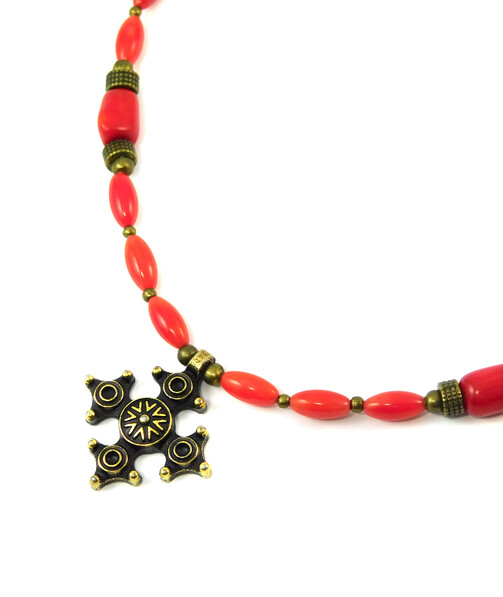 Necklace "Kuvira" Coral