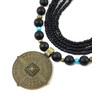 Necklace &quot;Culture&quot; Shungite press, Turquoise, Coral, beads