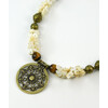 Necklace &quot;Nancy&quot; Tiger&#039;s eye, mother-of-pearl crumb