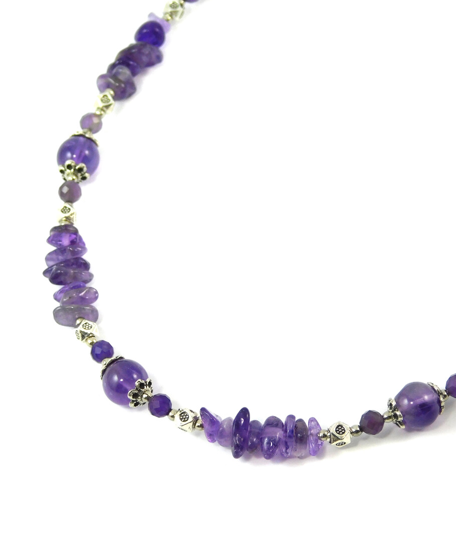 Necklace "Fugu" Amethyst